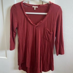 Bordeaux Burnt Orange Top